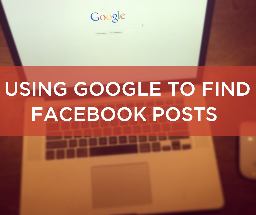 how to search facebook posts on google