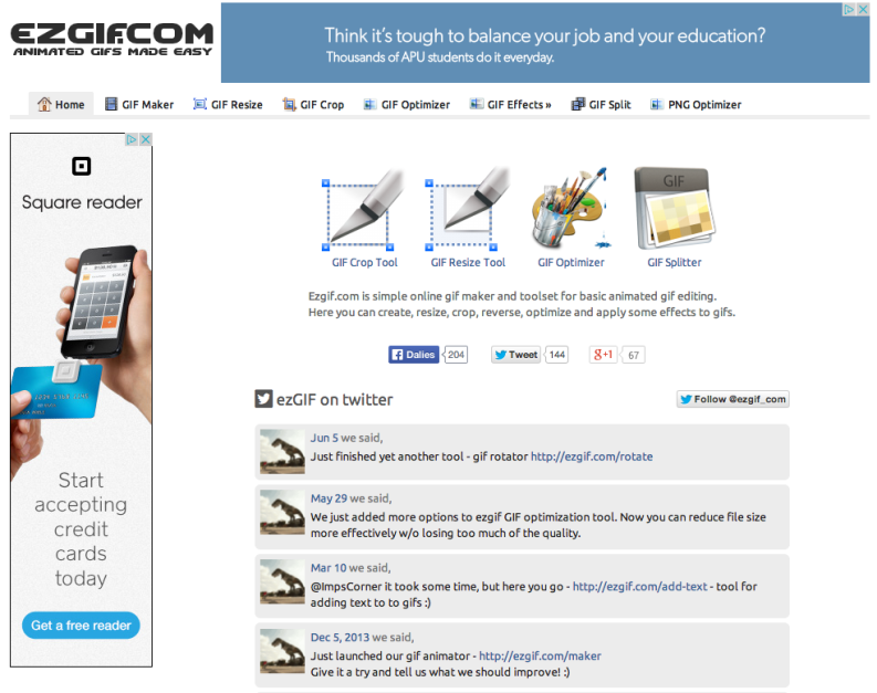 Animated GIF tools - EZGIF