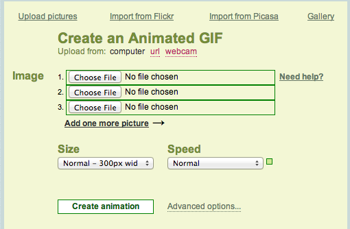 Animated GIF tools - Picasion