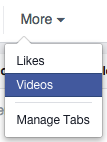 Facebook videos tab