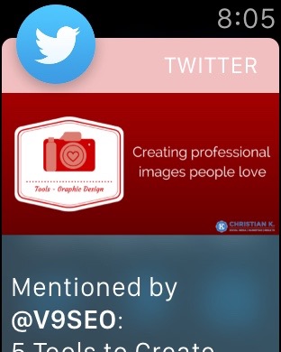 Twitter notifications on Apple Watch