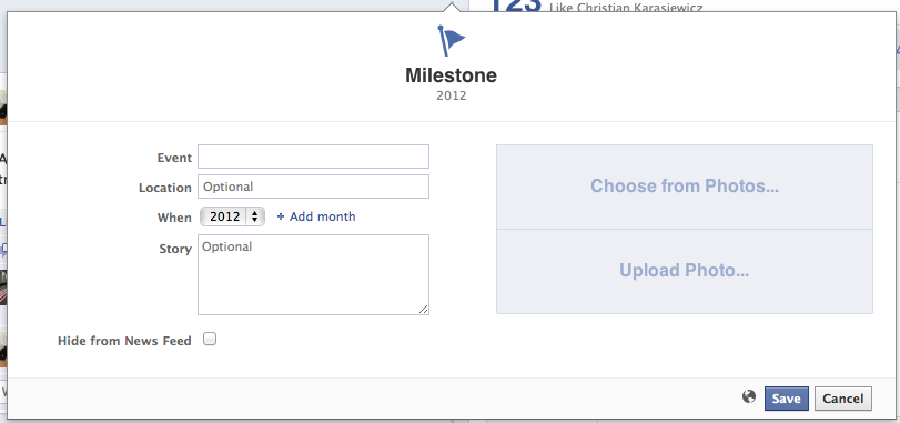 Facebook Milestones for Facebook Timeline Facebook Milestones for Facebook Timeline