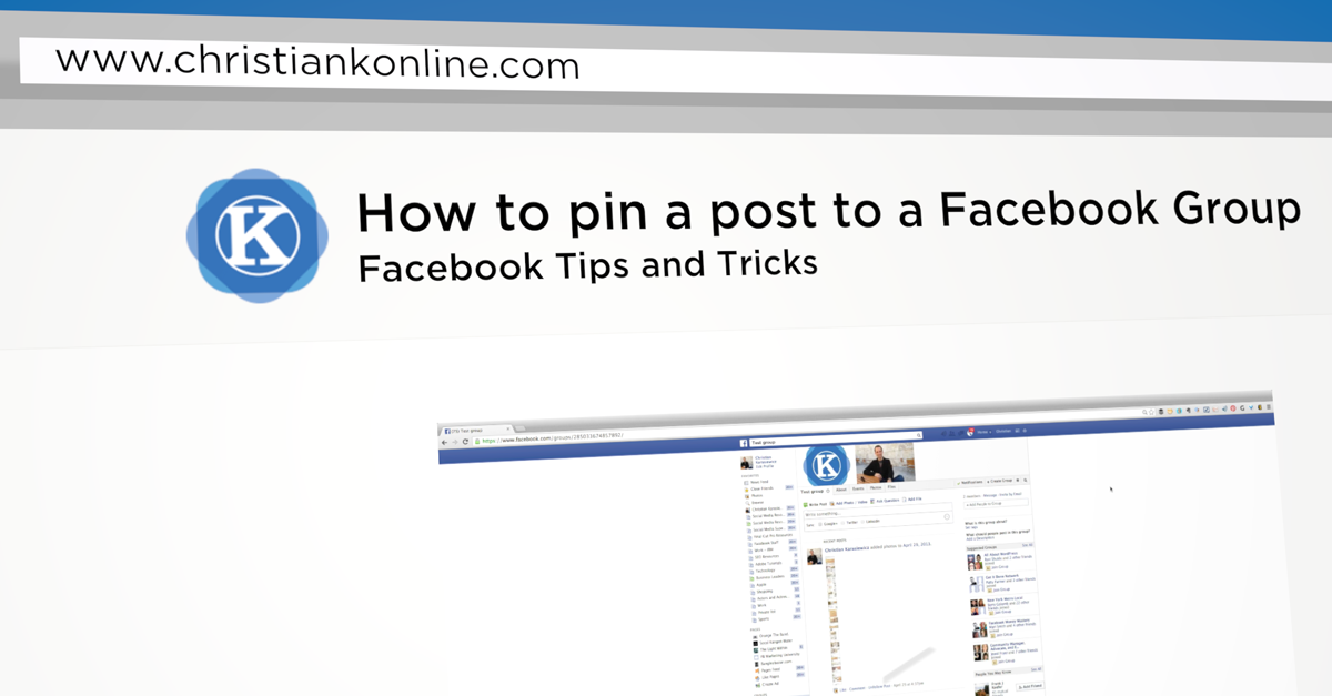 Pin a Post in a Facebook Group