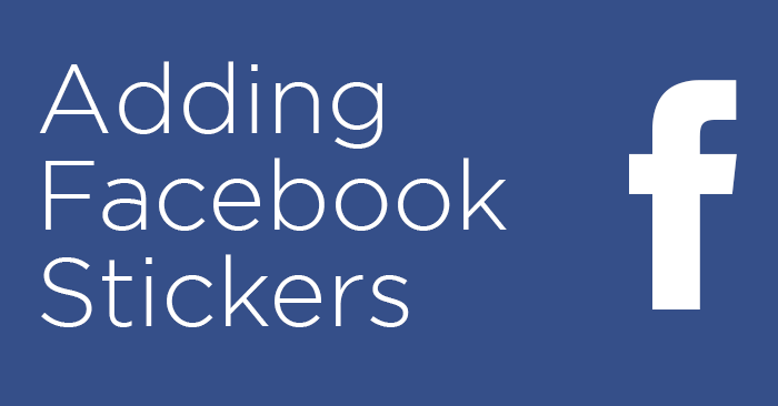 how to add stickers to facebook photos