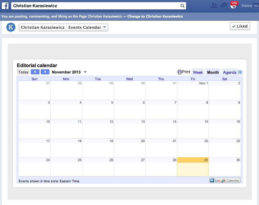How to embed Google Calendar on your Facebook Page with Shortstack